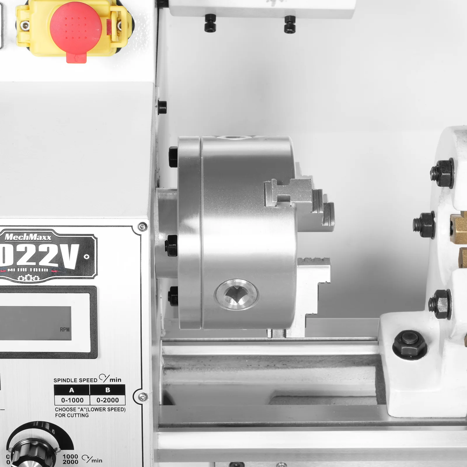 10'' x 22'' Industrial Metal Lathe Machine with DRO High Precision Benchtop 1.5HP Brushless Motor 0-2000 RPM Variable Speed Metal Working Machine Small Lathe without Stand 1022VD - Image 6