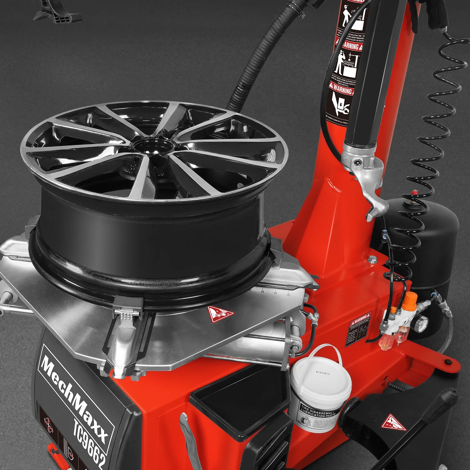 24" Rim Double Assist Arms Tire Changer Swing Arm Wheel Changer with Bead Blaster,  TC9662 - Image 5