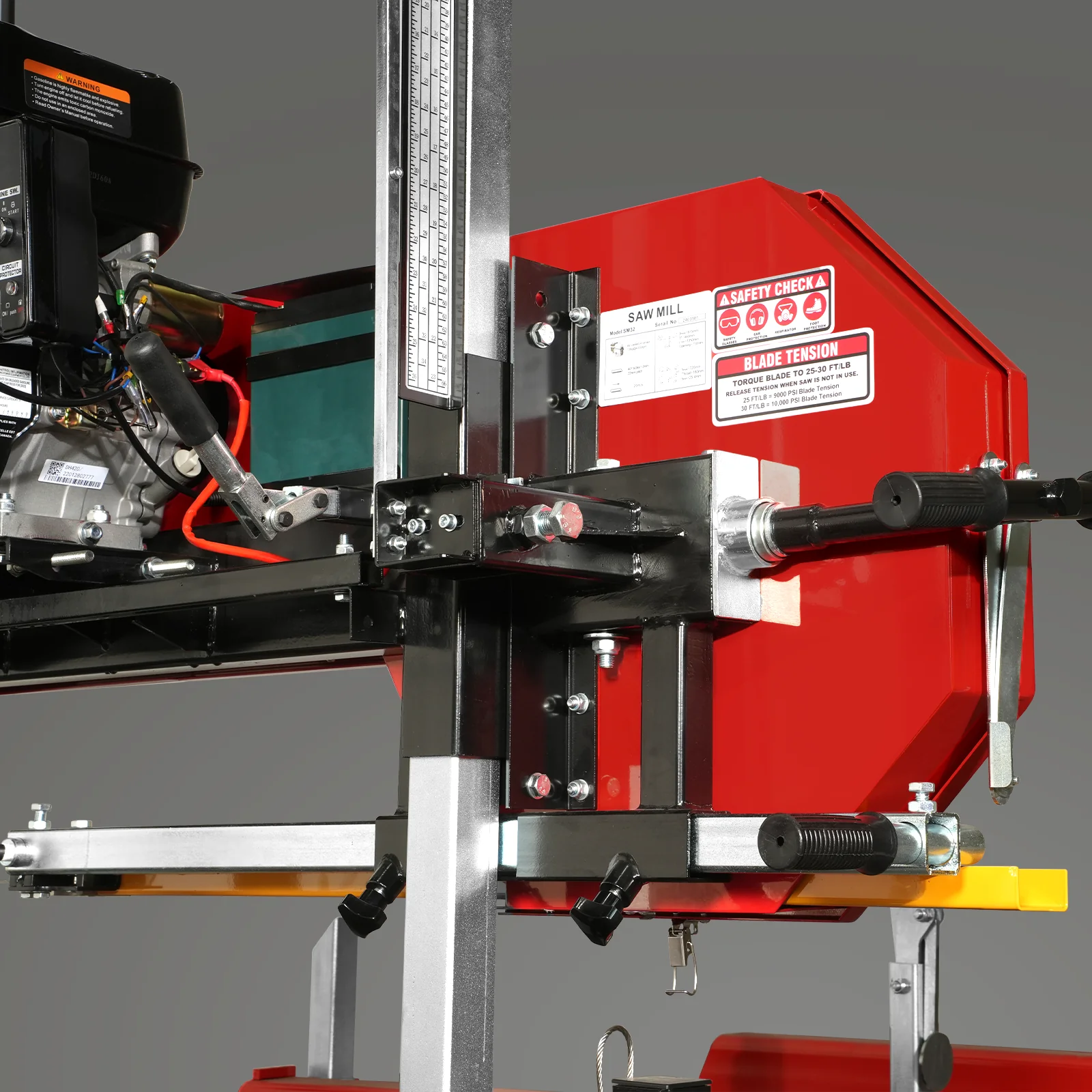 32" Portable Sawmill (5 x Blades Included),   KOHLER CH440 429cc E-Start Gasoline Engine,  26.5" Board Width,  20' Track Length (13' Track Length + 6.4' Track Extension Included) ,  SM-32 - Image 12