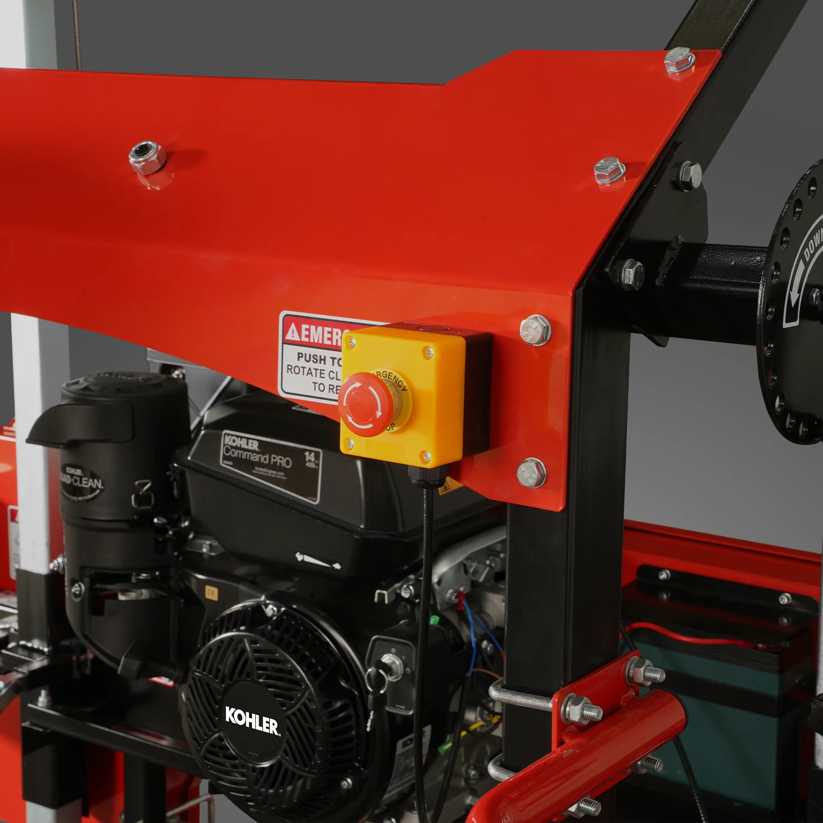 32" Portable Sawmill (5 x Blades Included),   KOHLER CH440 429cc E-Start Gasoline Engine,  26.5" Board Width,  20' Track Length (13' Track Length + 6.4' Track Extension Included) ,  SM-32 - Image 5