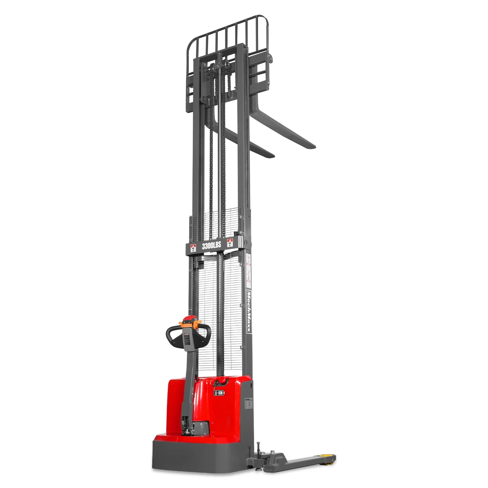 3300lbs Lithium-ion Electric Straddle Stacker,  118" Lift,  Adjustable Legs & Forks,  F33-118S - Image 32