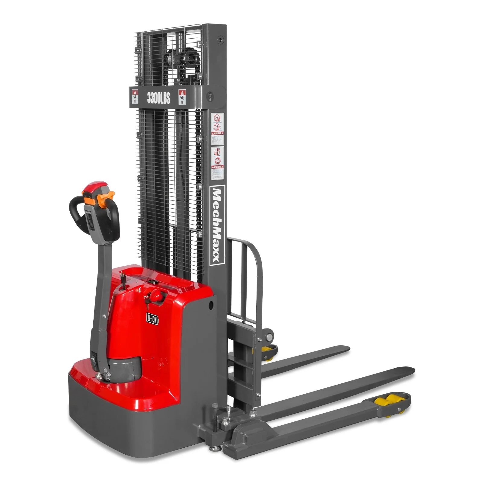 3300lbs Lithium-ion Electric Straddle Stacker,  98" Lift,  Adjustable Legs & Forks,  F33-98S - Image 25