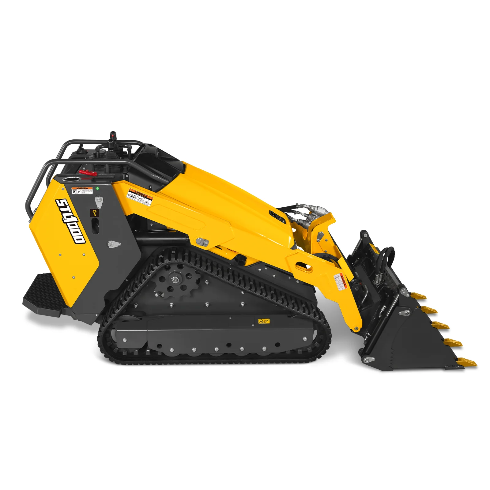 Mini Skid Steer Stand On Compact Track Loader ( 4 in 1 bucket included ) with 25HP KUBOTA D1105 Diesel Engine,  Common Industry Interface (CII),  CROBA  STL1000 - Image 80