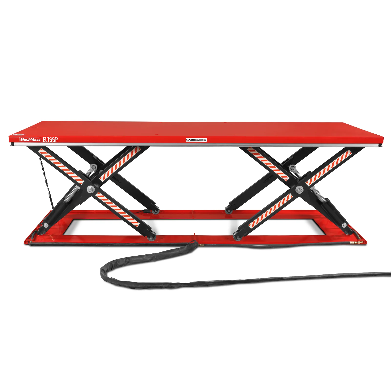Stationary Electric Hydraulic Parallel Double Scissor Lift Table 6600lb Capacity, 112.9" x 39.4"Platform, 34.3"Lift Height, UL Certified Motor, ELT66P - Image 10