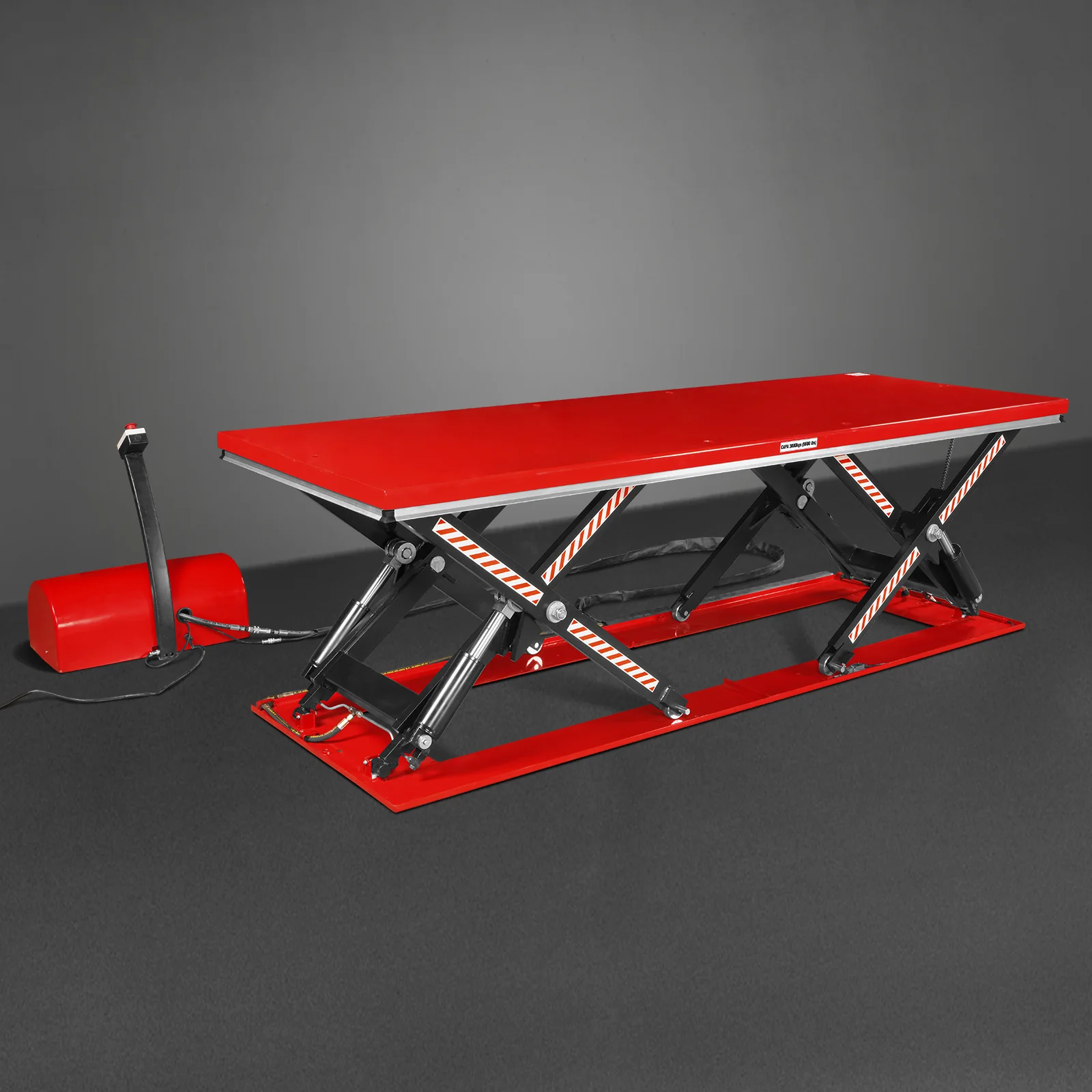 Stationary Electric Hydraulic Parallel Double Scissor Lift Table 6600lb Capacity, 112.9" x 39.4"Platform, 34.3"Lift Height, UL Certified Motor, ELT66P - Image 12