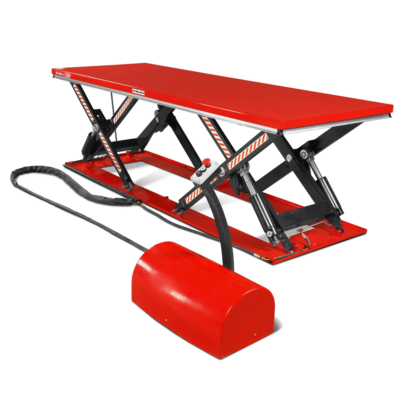 Stationary Electric Hydraulic Parallel Double Scissor Lift Table 6600lb Capacity, 112.9" x 39.4"Platform, 34.3"Lift Height, UL Certified Motor, ELT66P - Image 9